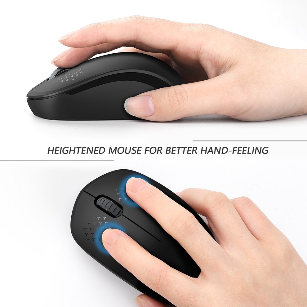 2.4GHz Wireless Black Mouse for Laptop