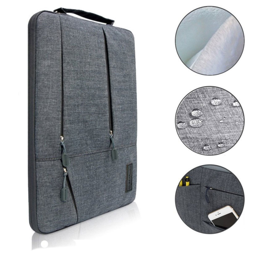 Laptop Sleeves with Multiple Pockets and Zipper Closure