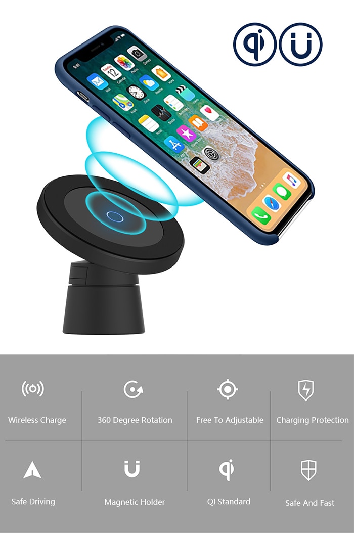 Magnetic Wireless Car Phone Charger
