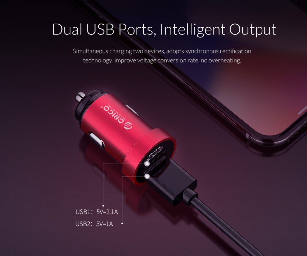 Dual USB Mini Car Charger