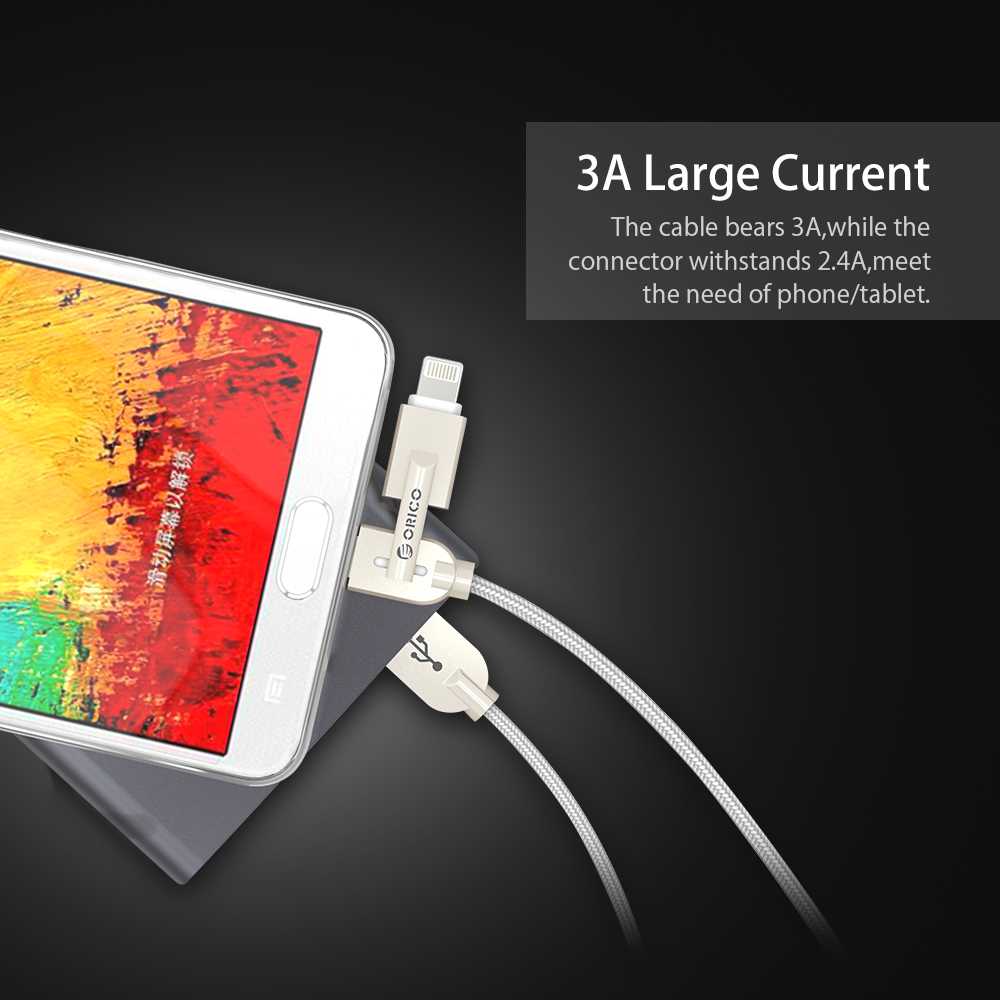 2-in-1 Lightning and Micro USB Charging Cable