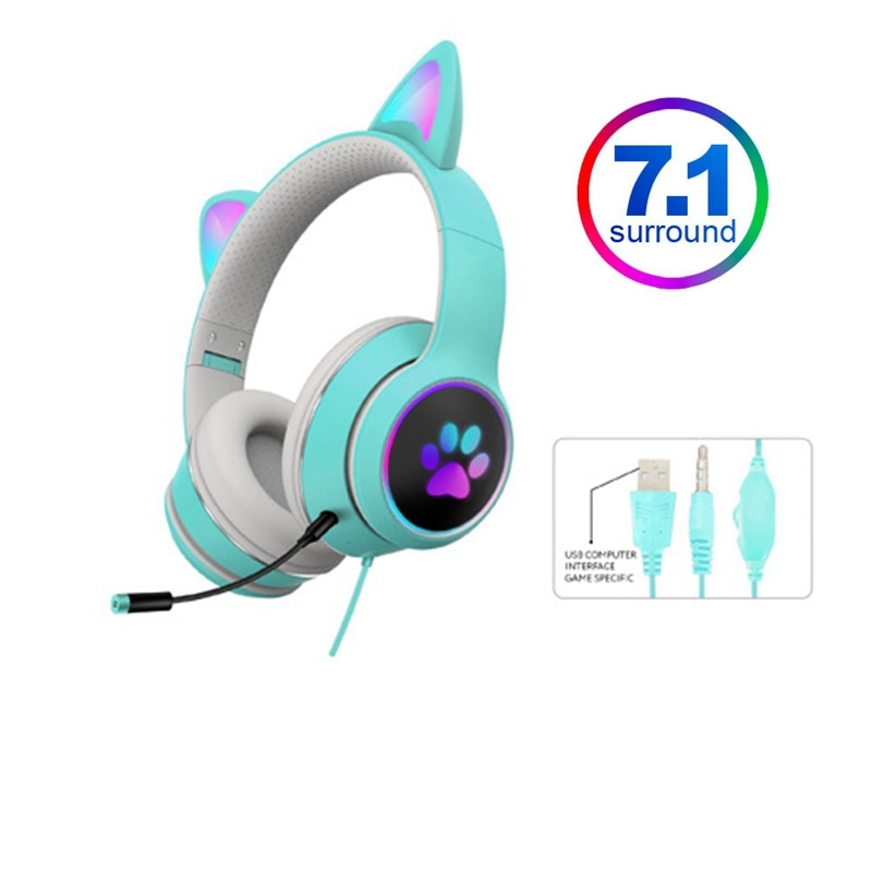 Cat Ear Gamer Headset with Bracelet