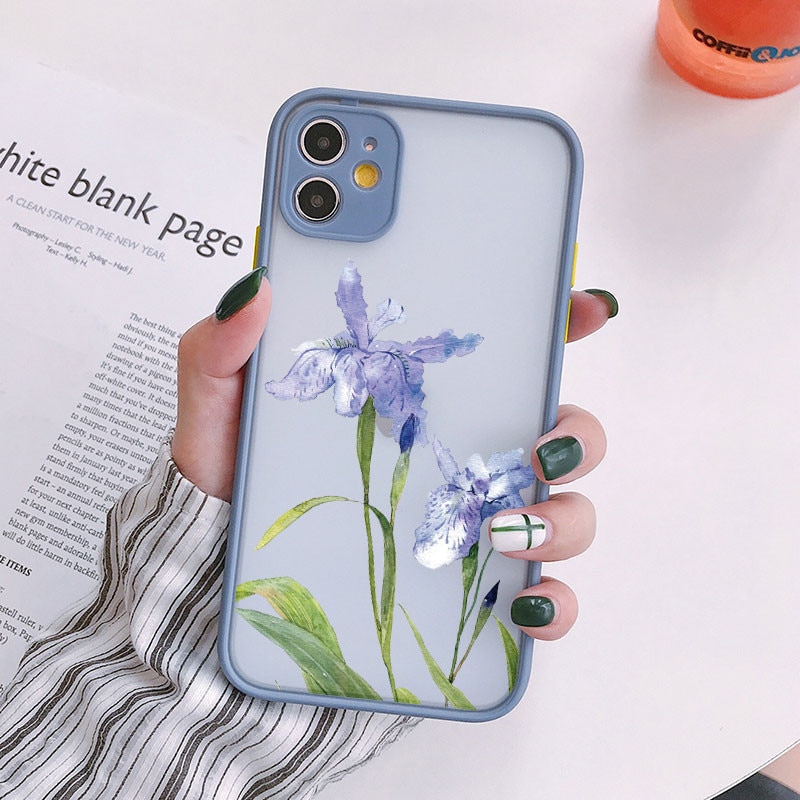 Women's Floral Transparent Cover for Samsung