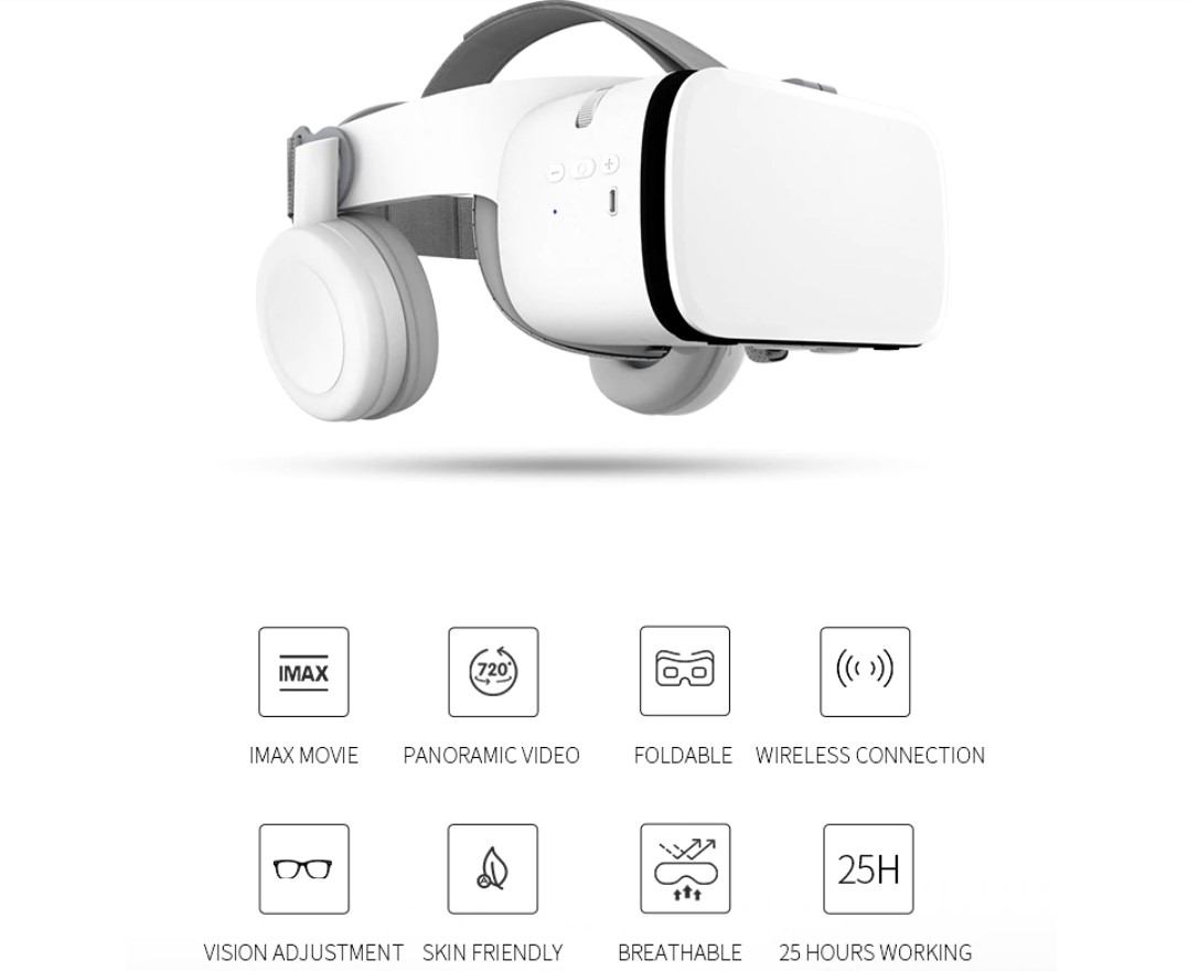 Solid White Design VR Glasses